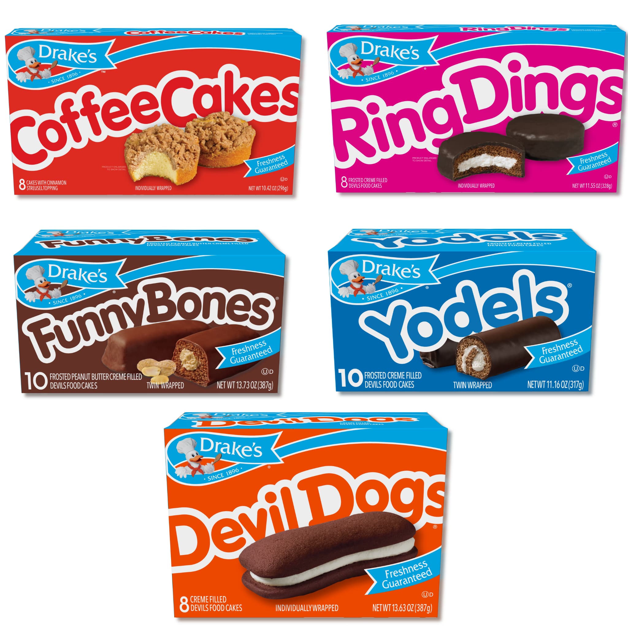 Drake's® Classic Five (5 cartons, 44 cakes) – Drake's Cake Online Store