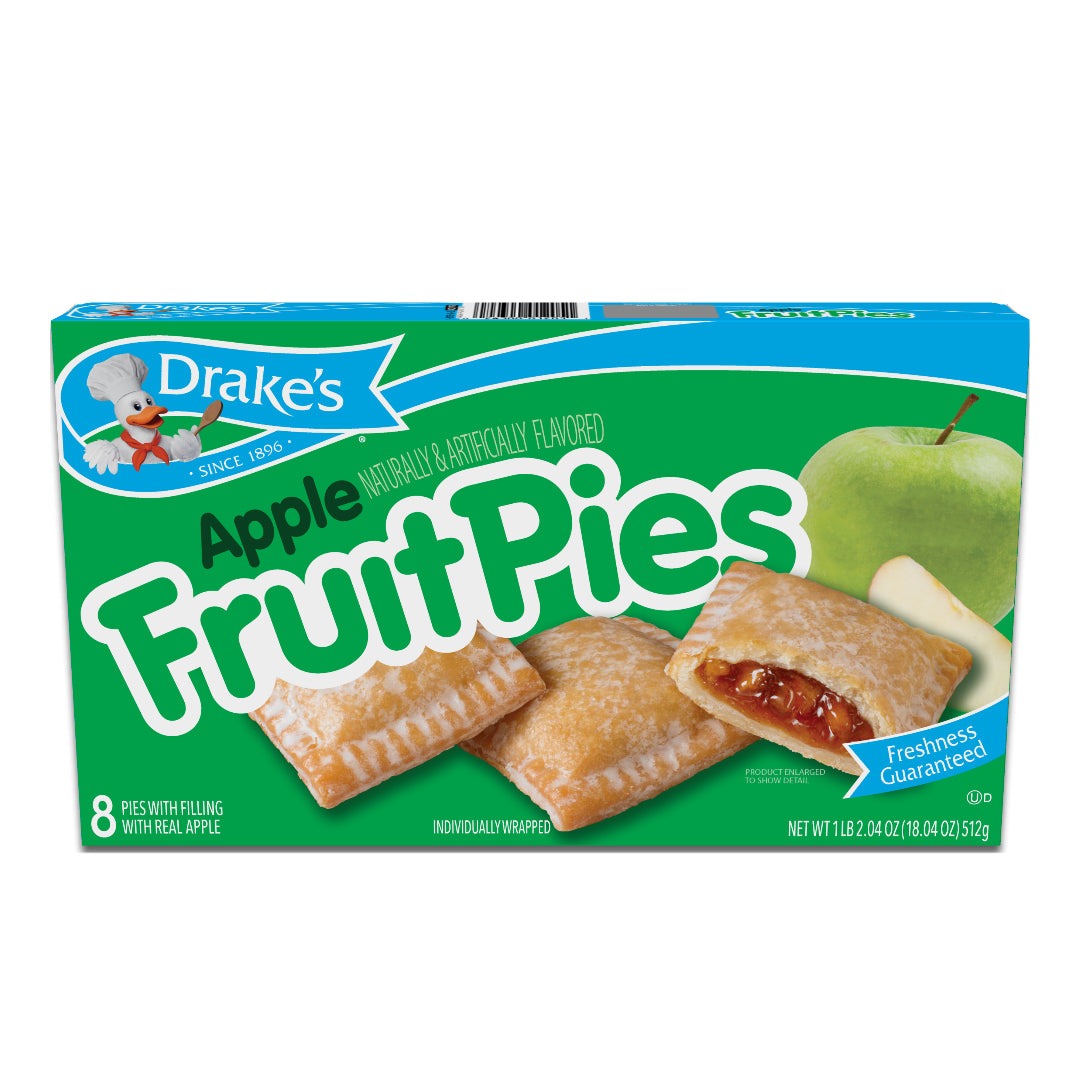 Apple Fruit Pies (1 carton, 8 pies) – Drake's Cake Online Store