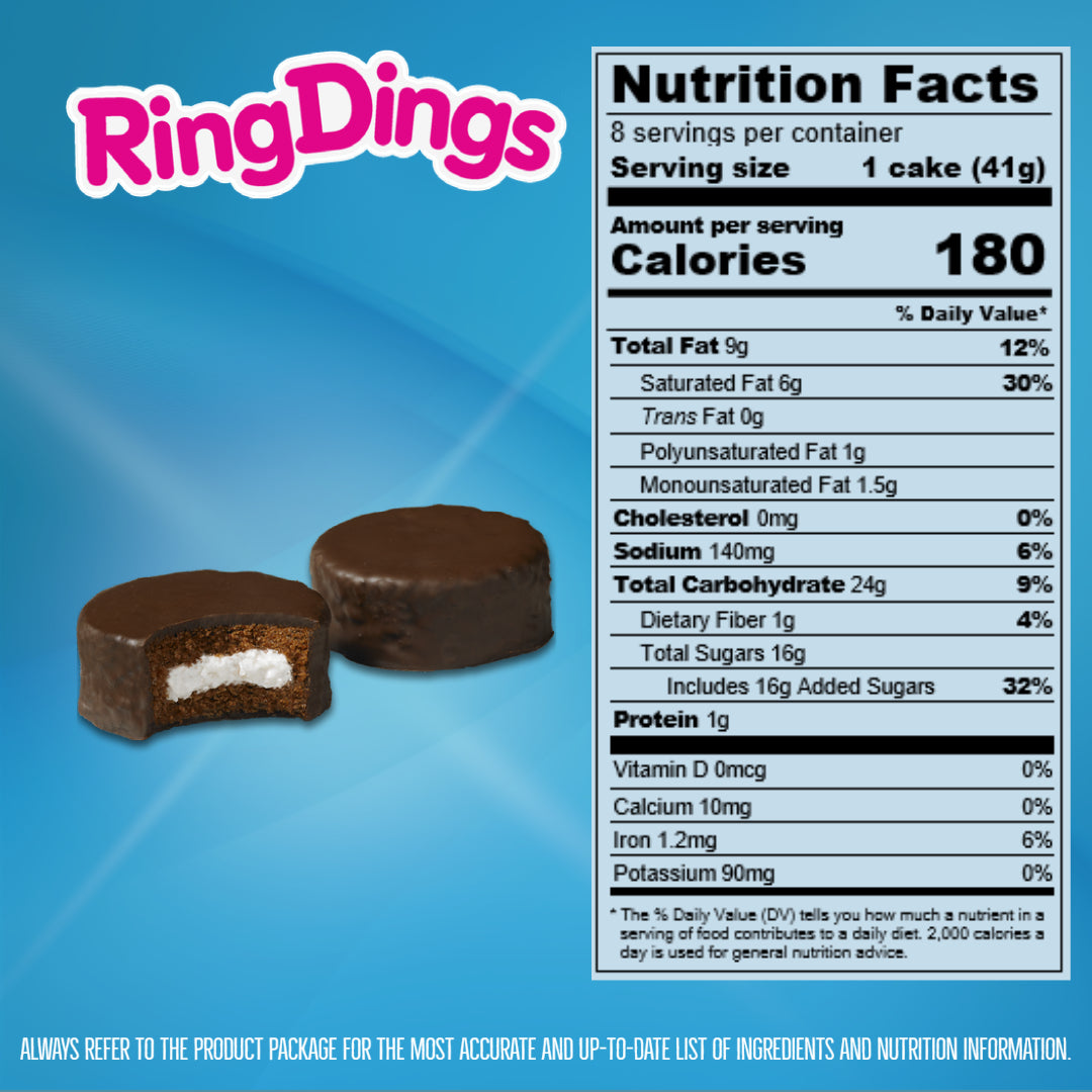 Drake's cake Ring Ding Nutrition Facts